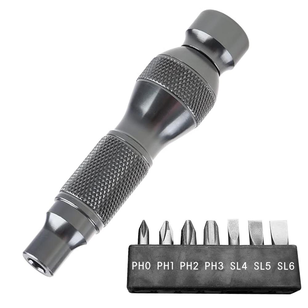 6.35mm Bits Holder Aluminum Alloy Handle for Shank 1/4" Bit Mini Screw Bit Holder Screwdriver Repair Tool