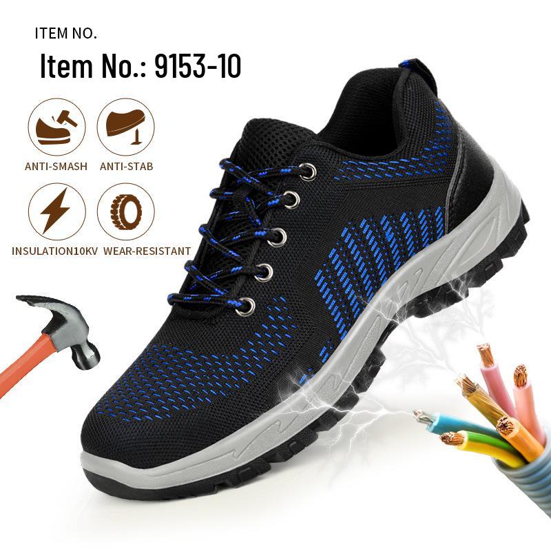 15KV Insulated Summer Men's Steel Toe Safety Shoes - Fashionable, Comfortable & Breathable Electrician Footwear