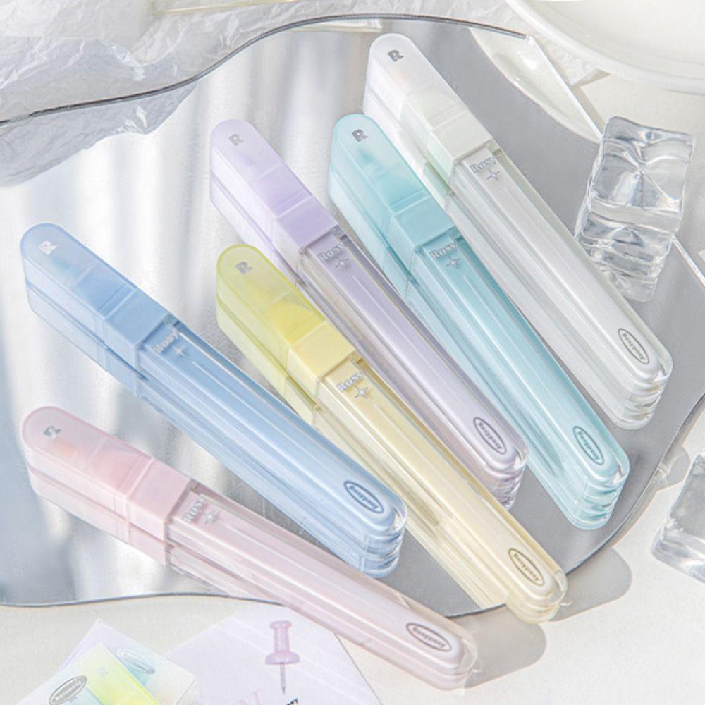 Solid Color Highlighter 3MM Fluorescent Pen Korean Marker Pen  Drawing