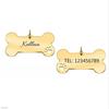 Hollowed Paw Shaped Collar  Pendant Engraved Dog Name Label Stainless Steel Shiny Puppies Tags