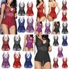 Women V Neck Lingerie Cross Back Babydoll With Adjustable Criss Cross Straps And Plus Size Options