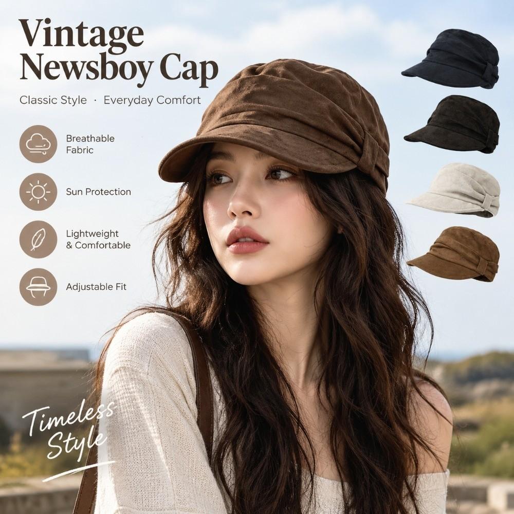 Warm Ruched Equestrian Hat Wind Resistant Vintage Literary Hat Literary Artistic Styling