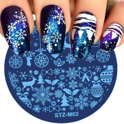 10 patronen Nail Art stempelplaat stempel schraper sjabloon kerst afbeelding tool