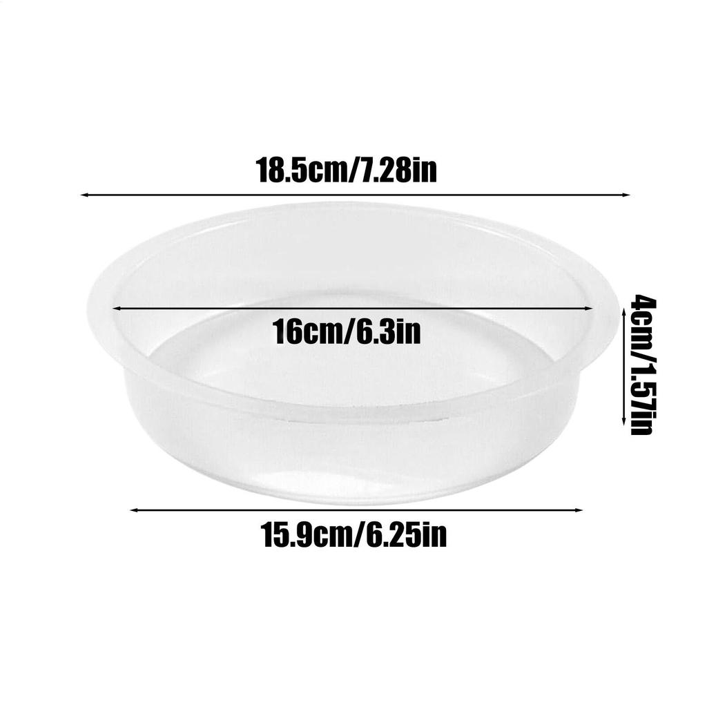 6.3inch round Transparent bird feeder replacement, bird food and water bowl, bird feeder tray for outdoor garden Park Courtyard