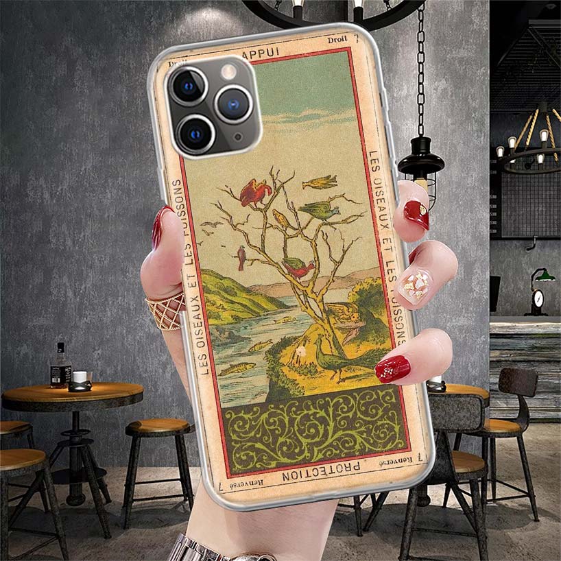 

Tarot Cards Reading Art Soft Phone Case For IPhone 11 17 Air 16E 16 Pro Max 15 + 14 Plus 13 Mini 12 Apple 7 SE 8 Fundas Coque 11 iPhone 13 Pro