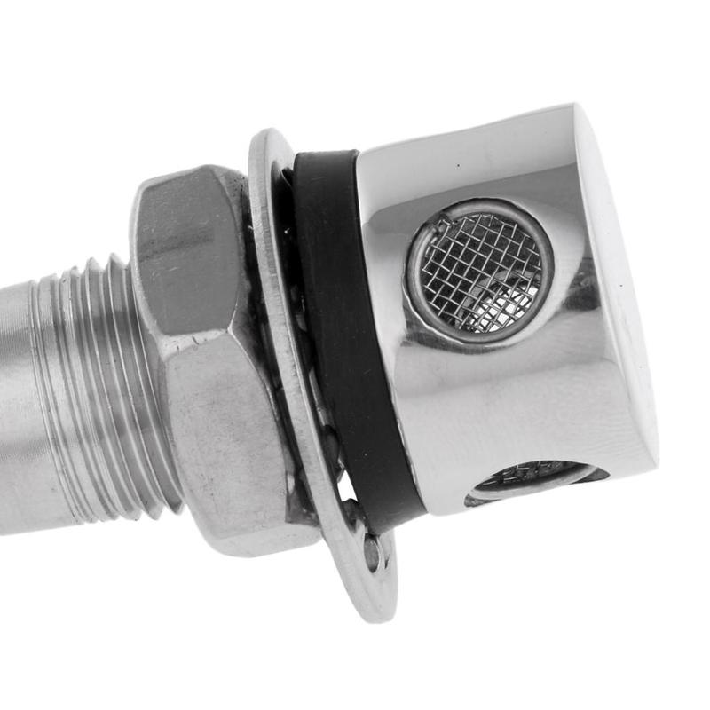 Stainless Steel 90° Bend Fuel Breather /5\\\" - Boat/ Truck/