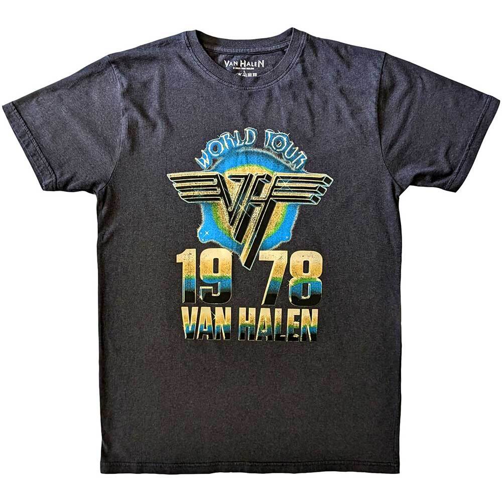 

Van Halen World Tour 78 T-Shirt Black New Unisex T-Shirt XXXL