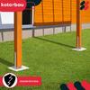 KOTARBAU® H-Post Base for Wall-In Installation Bracket Galvanized Steel Anchor 80 MM Set of 2