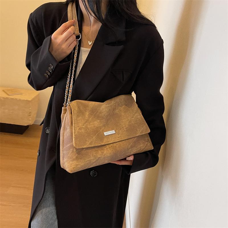 Retro Chian Leather Shoulder Bags for Women Simple Tote Bag 2024 Winter Crossbody Bag Lady Travel Vintage Handbags