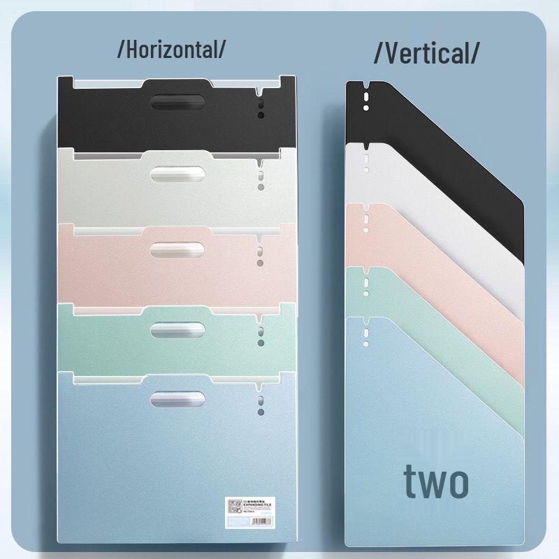 A4 Large Capacity Accordion File Organizer, Multi-Layer Stand-Up Folder, Test Paper Storage Bag, Set of 6.