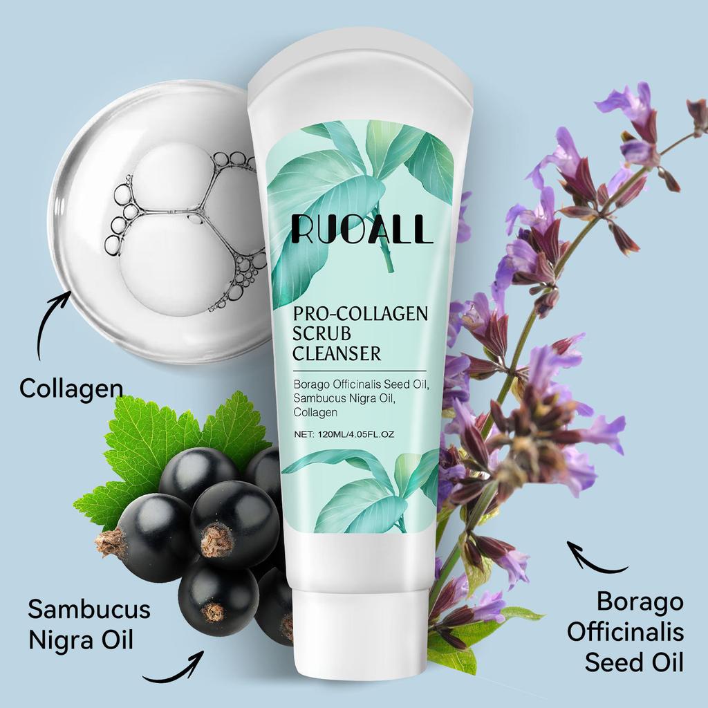 Facial Cleansing Exfoliating 3-in -1 Collagen Scrub