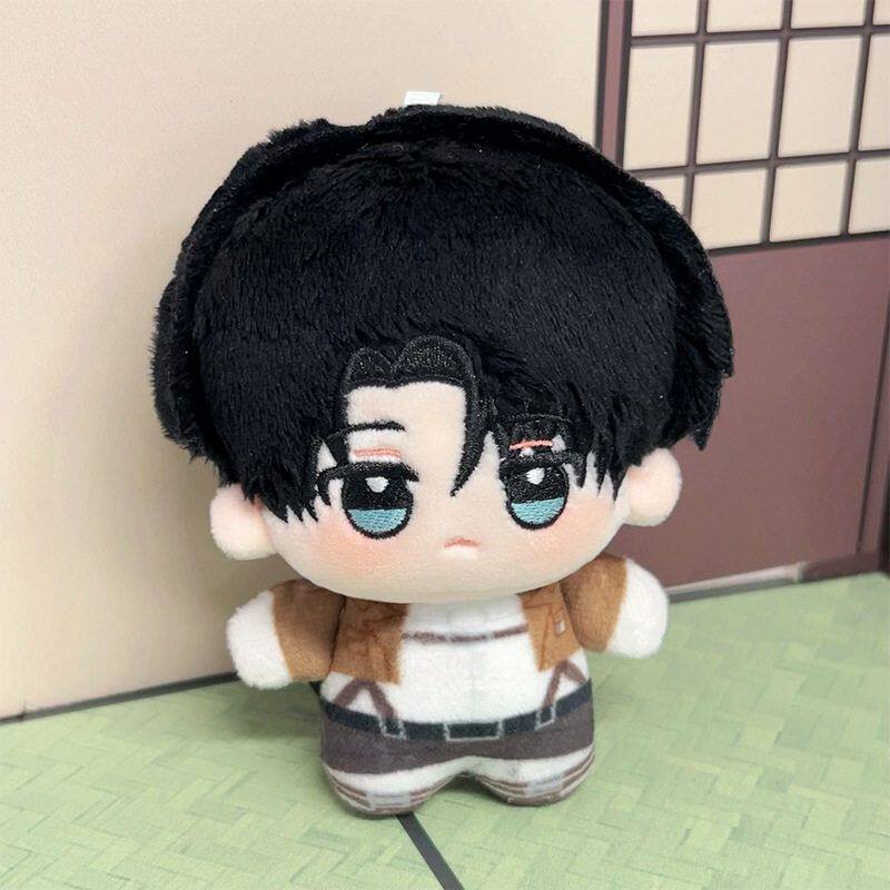 Anime Attack On Titan Levi 10Cm Soft Plush Backpack Charm Cartoon Stuffed Doll Keychain Pendant Gift For Anime Fans