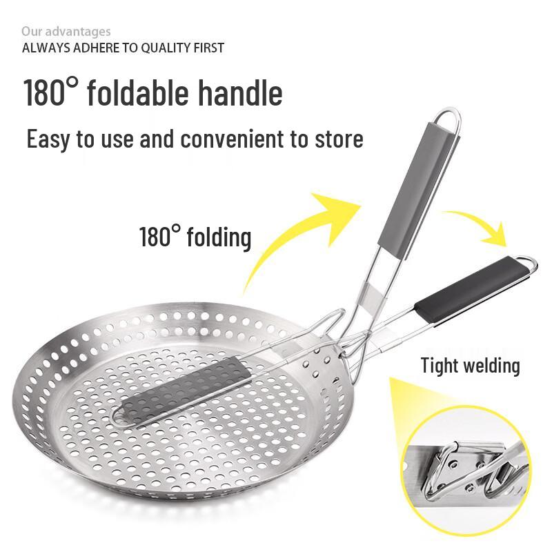 Outdoor Round Perforated BBQ Grill Pan