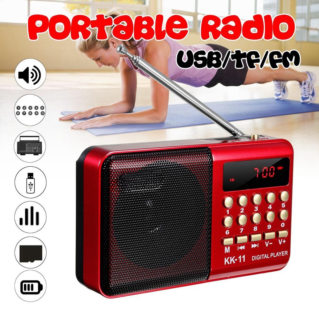 

Портативное радио DC 5V USB, ручное цифровое FM, TF, MP3-плеер, динамик, перезаряжаемый, беспроводной, с записью