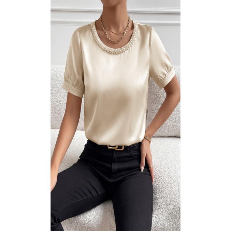 Tuta Corta Elegante Casual Estiva Monopezzo in Raso Liscio da Donna