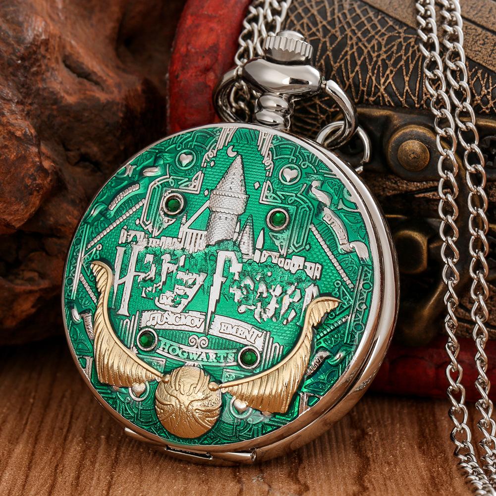 Castle Commemorative Gift Quartz Movement Large Pocket Watch