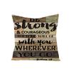 Retro Letter-printed Throw Pillow Covers Polyester Home Sofa Cushion Cover Home Living Room Bedroom Headboard Cushion 60x60cm