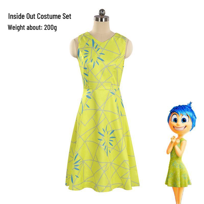 

Inside Out 2 Joy Costume - Happy Emotion Halloween Cosplay 150cm