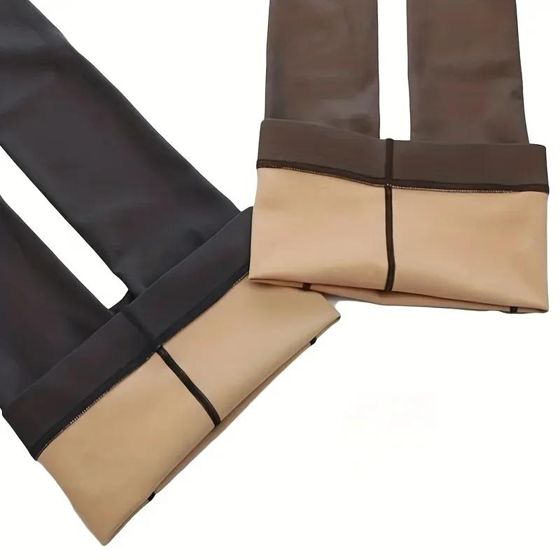 80g Women's Pantyhose Fake Translucent Tights Stretchy High Waist Thermal Leggings Female Autumn Winter Stockings Y2k Sexy Style