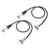 2 Pcs XLR Pass Through Cable No Solder D Type XLR Cable Mic Feed Pass Thru Converter for Stage Box Patch Panel Floor Box
