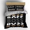 The pattern features "BOSS" text. Bedding sets Duvet cover sets Duvet covers Pillowcases(1 * Duvet Cover 2 * Pillowcases, without duvet insert)