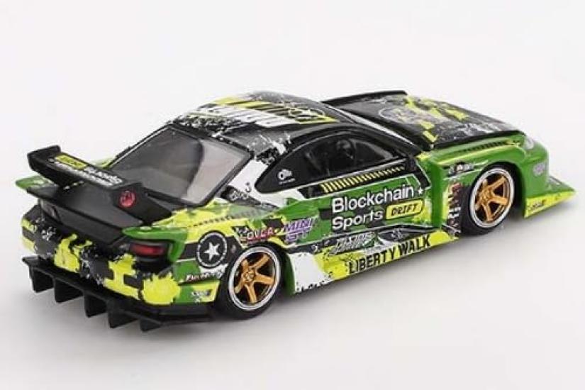 Sunrich MINI GT Scale Nissan Silvia Silhouette V2 2024 Formula Drift Japan Finished Model 1/64 (S15) LB-Super #555 (Right-Hand Drive) MGT00823-R