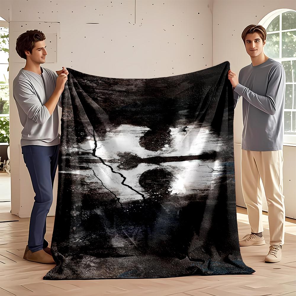 Ghost Skull Dark Artistic Design Blanket Flannel blanket for bedroom, living room, sofa, and nap sofas.