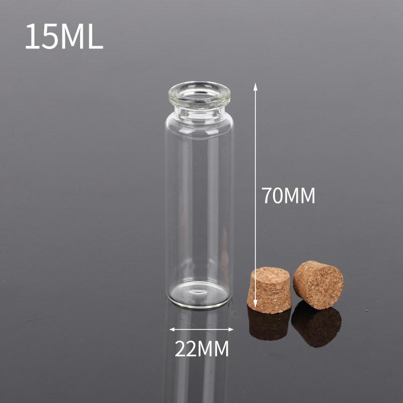 Mini Small Capacity Empty Glass Vial DIY Cork Stopper Wishing Drift Bottle Multi Purpose Household Storage Decoration Products