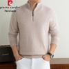 Pierre Cardin Men's Half-Zip Wool Blend Knit Sweater