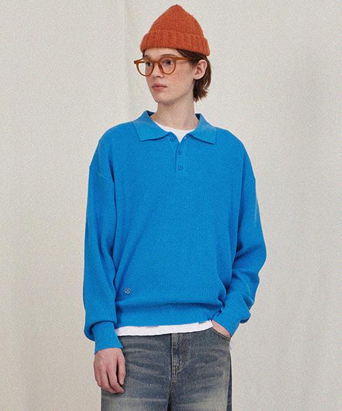 HAINT Luminous Button Collar Knit_3 Colors
