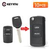KEYYOU 10Pcs 2 Buttons Remote Flip Folding Key Shell Fob Folding Case For Mitsubishi Lancer Galant Outlander Pajero V73 Sport