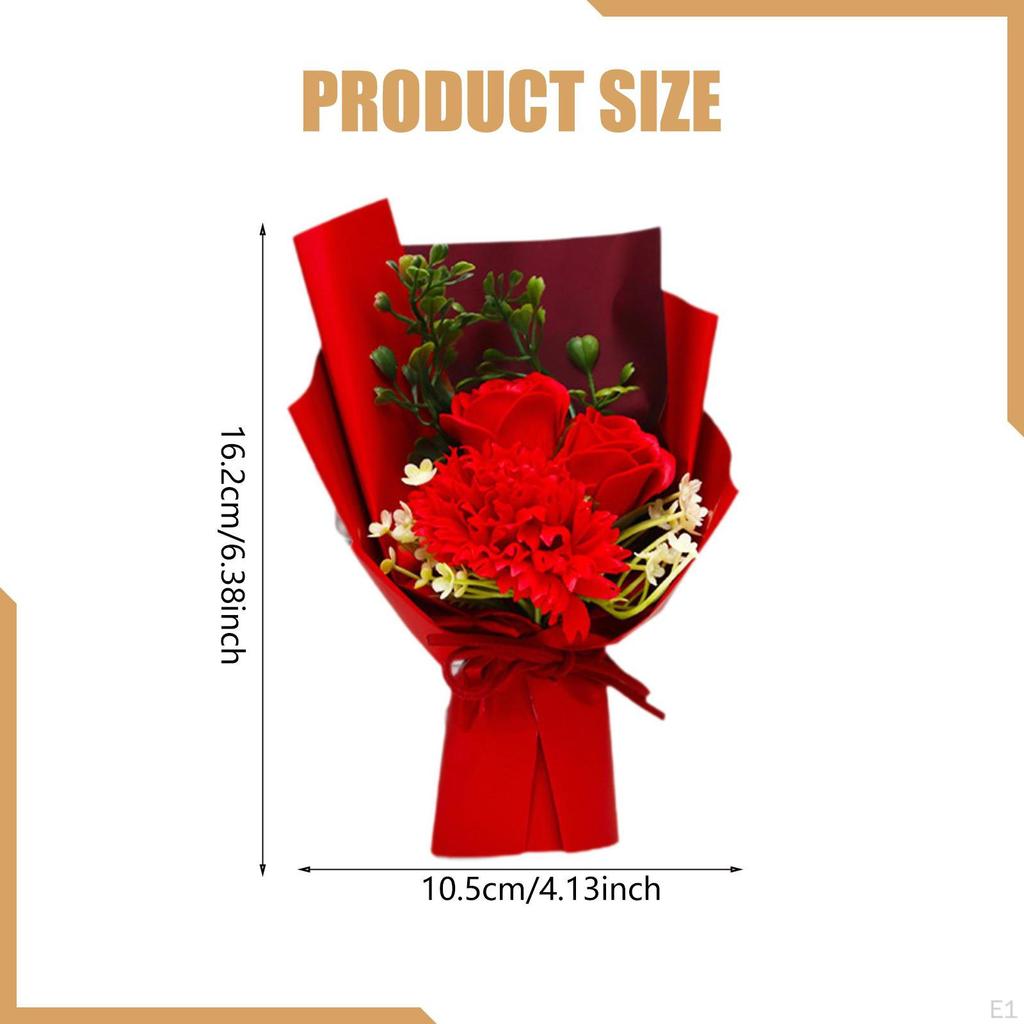 Artificial Flowers Decorative Scented Carnation Soap Floral for Thanksgiving Anniversary