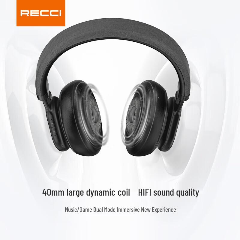 Recci REP-W93 ANC Noise-Cancelling Wireless Over-Ear Headphones