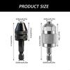   Metal 3 Jaw Chuck Hexagonal Shank Suitable for Pneumatic Drills Craftsmen DIY Applications Quick Tool Less Installation