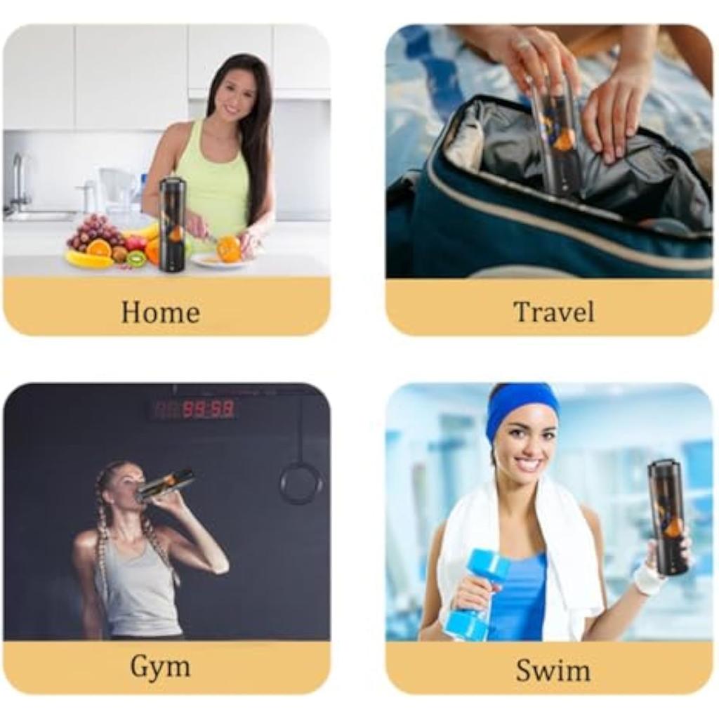 Portable Blender Personal Size Blender for Shakes and Smoothies with 6 Ultra Sharp Blades, 450ml Mini Blender USB Rechargable