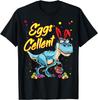 Eggscellent T Rex Dinosaur Easter Bunny Funny Graphic Tee Casual Cotton Short Sleeve T-Shirt for Kids