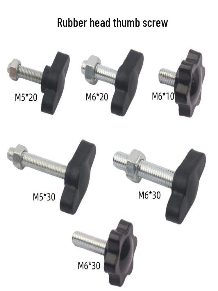 Live Broadcast Tripod Accessory: Rubber Head Screw Nut Handle, M5 Hand-Tightening Plastic Screw