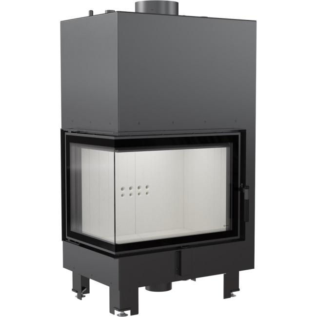 Water heating fireplace KRATKI MBZ Left 13 kW Ø 200 self closing door