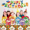 Building Block Birthday Party Supplies Paper Plates Napkins Cups Tablecloth Banner for Colorful Building Block Birthday Party Decorations for Boys,
