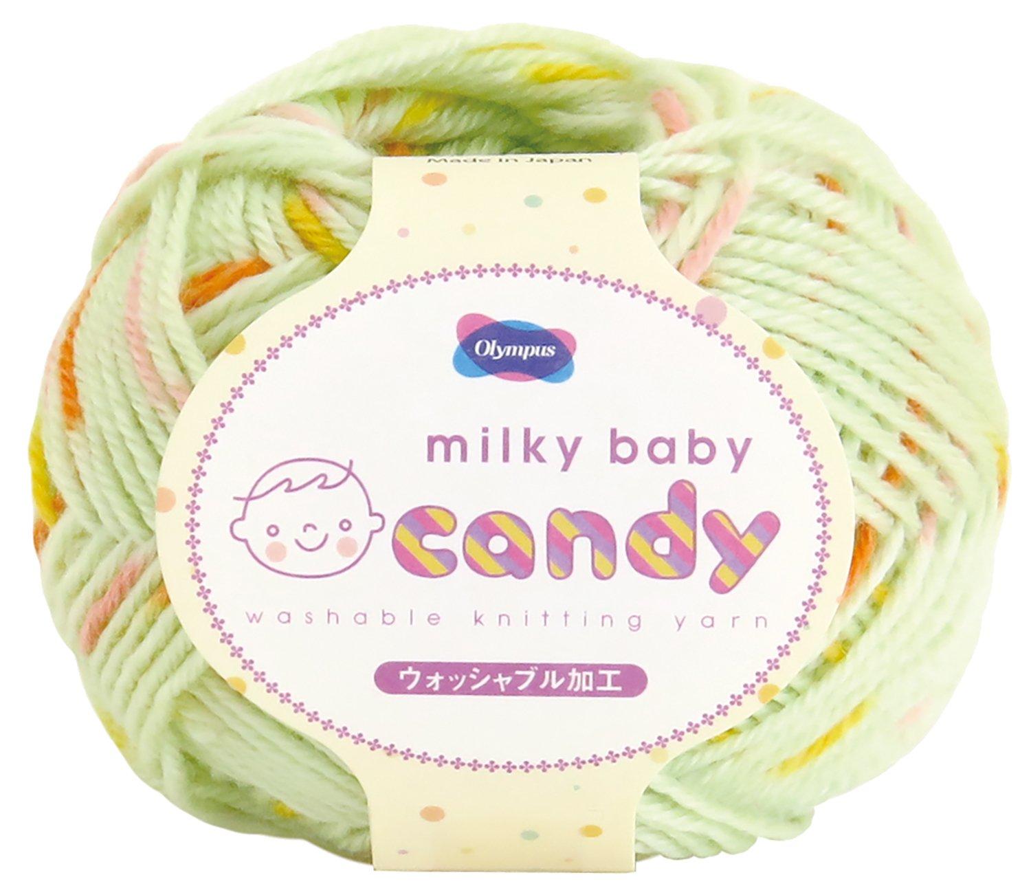 

Olympus Milky Baby Candy Yarn Medium Thick Yellow Green 40g 112m Set of 6 Balls col.205 Approx.
