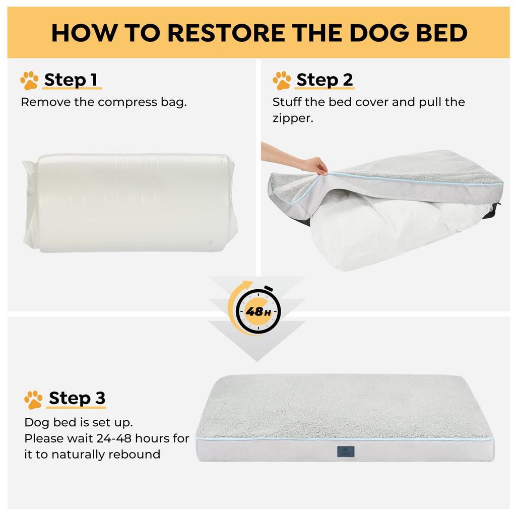 Veehoo Dog Winter Warm Dog Cold Weather Pet Winter Pet Pet Pet Sofa Pet Dog Dog Dog Elderly Dog Prevents Soft Sherpa Dog Small Multiple Dog Crate Pet