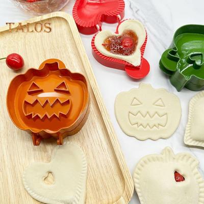 1/3 יחידות תבנית פאי דלעת פרי אהבה צורת חום מזון BPA ללא בצק רב פעמי עיתונות עיתונות כלי עובש כלי מטבח גאדג'טים