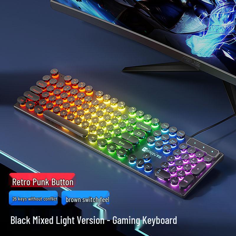 True Silent Mechanical-Feel Gaming Keyboard, Mouse & Headset Set