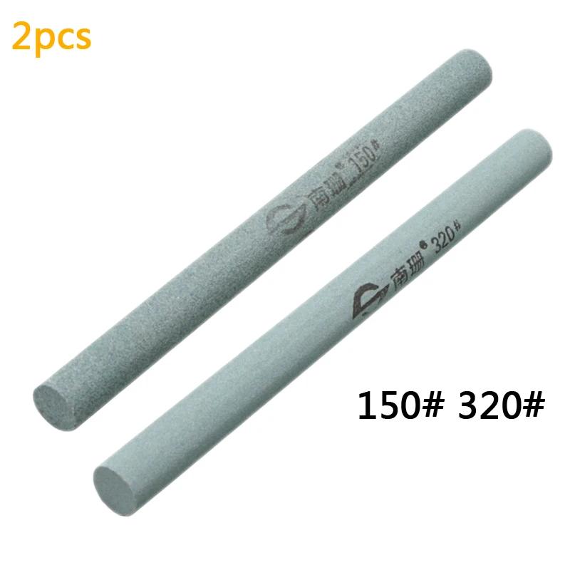 240/320/400/600 Grit Oil Stone Green Silicon Carbide Sand Bar Grinding Block Ceramic Jade Round Triangle Knife Sharpener Tool