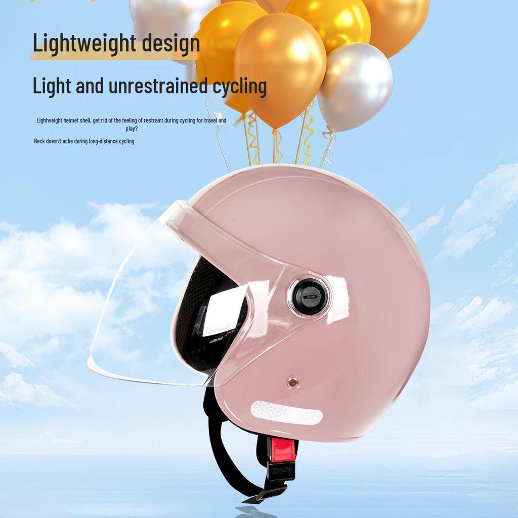Unisex C-Certified Electric Vehicle Helmet - Anti-Fog, All-Season Warm Safety Gear for Autumn/Winter
