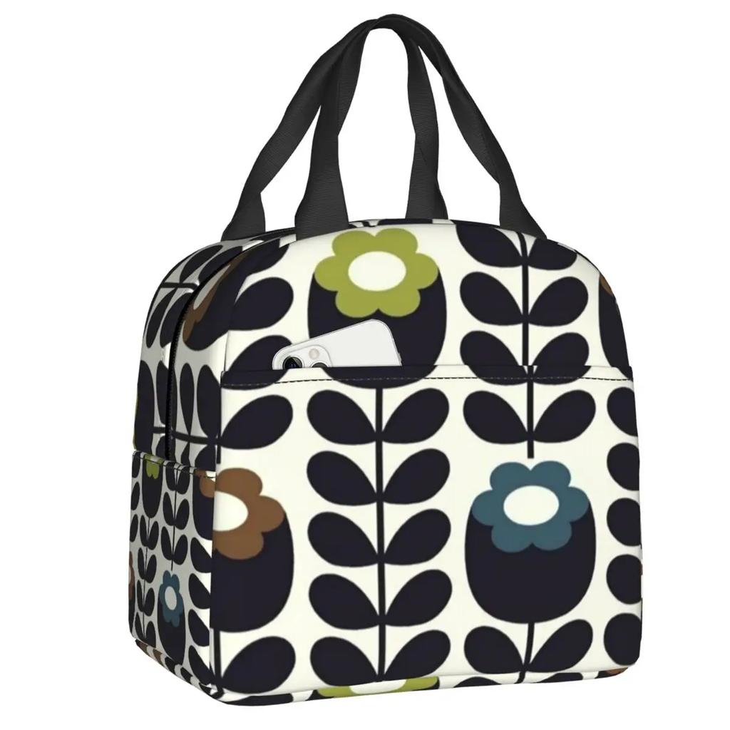Orla Kiely Bubble Flowers Insulated Lunch Bag for Women Leakproof Scandinavian Thermal Cooler Lunch Tote Beach Camping Travel