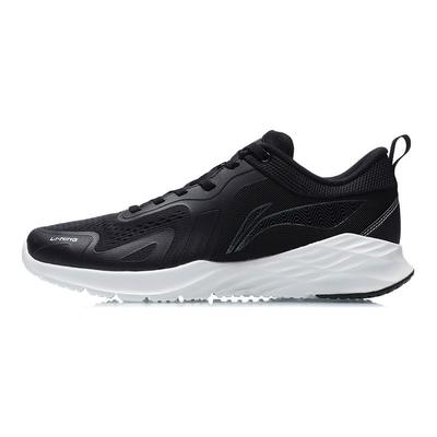 Li Ning Tkanina TPU Amortyzująca Wstrząsy Antypoślizgowa Odporna na Ścieranie Oddychająca Lekka Niskoprofilowe Buty do Biegania Unisex Czarne ARHR061-2