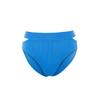 Blaue strukturierte Bikinihose mit hoher Taille und Cut-Outs/Fenstern Tbess21ba0215