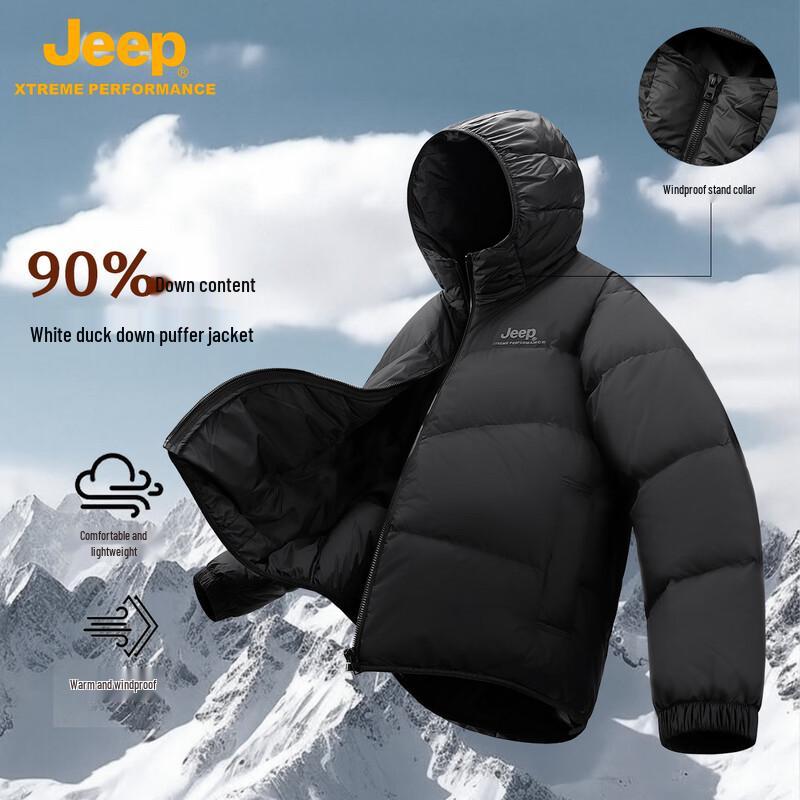 JEEP Unisex Hooded Padded Down Jacket L