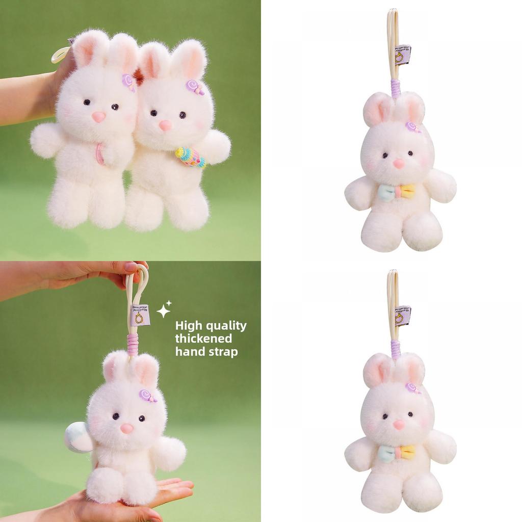 Cute Rabbit Plush Toy Keyring With Soft Fabric Material For Daily Use And Decorations